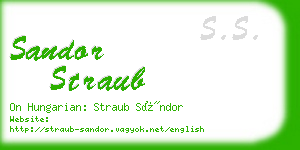 sandor straub business card